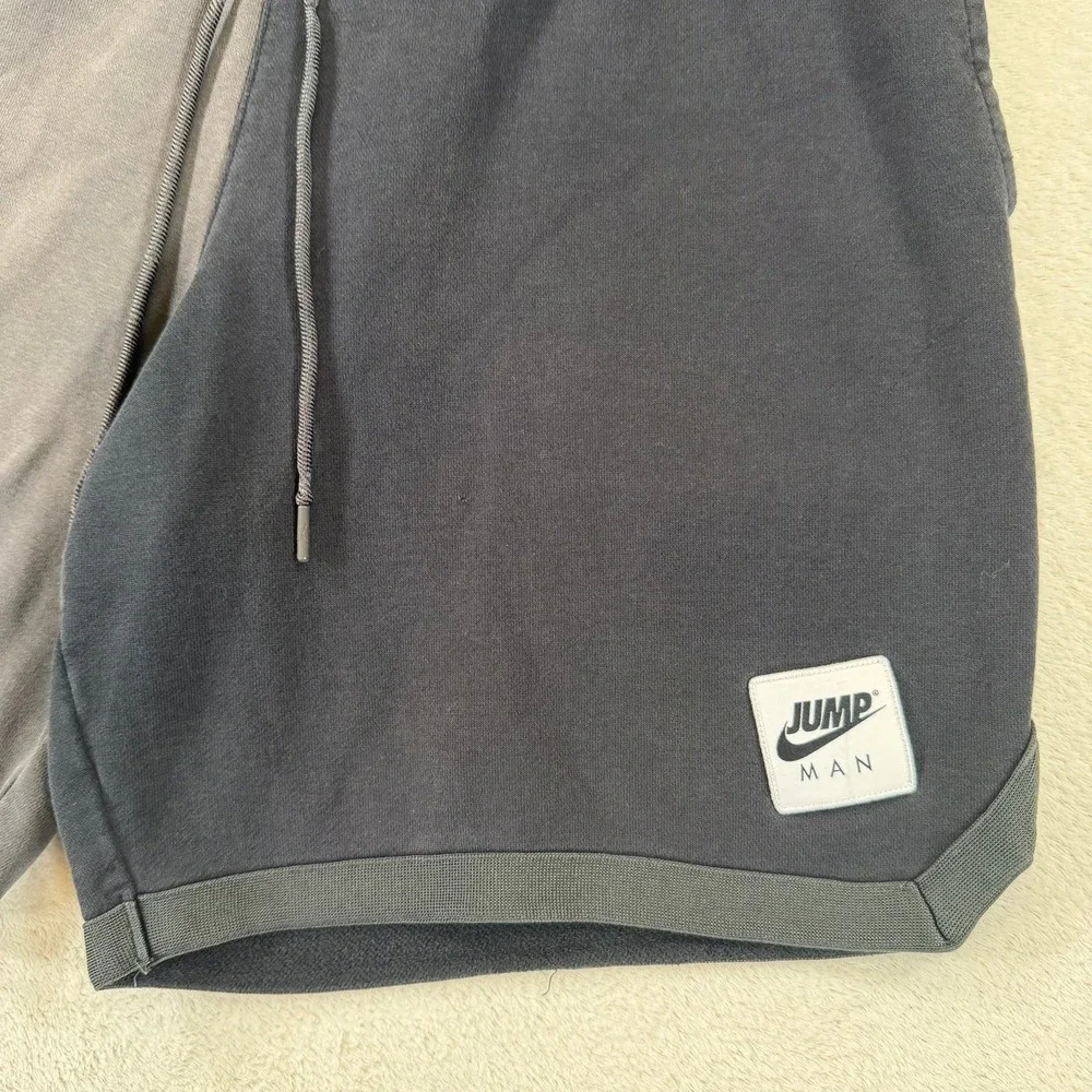 Jordan Jumpman Fleece Shorts Mens Large Black Grey Split Colorblock DC4224-010